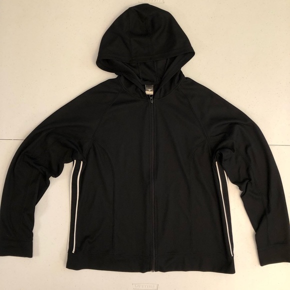 Cheetah Athletic Lightweight Black Hooded Zip-Up Jacket Size L - Picture 1 of 6